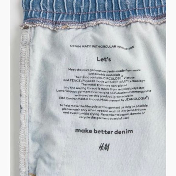 H&M Men’s Loose Pull-On Jeans, Light Denim Blue, L - Picture 3 of 3